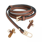 Ujeavette 4Xpurse Strap Classic Pu Leather Bag Strap For Small Bag Cross Body Bag Clutch Brown Golden Buckle