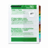 Office Essentials Office Essentials Table N Tabs Dividers, 26Tab, AZ, Letter, 1 Set [Set of 2]