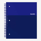 Hamelin, College Ruled Notebook/Journal, 8.5inx11in, Spiral bound, Hardcover, 1 Subject Notebook, 75shts/150 Pages ELECTRIC Blue