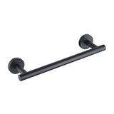 SEIDO Towel Holder 12 Inch, 304 Stainless Steel Matte Black Towel Bar Wall Mount, One-Piece Towel Racks for Bathroom Without Ass