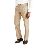 Dockers Mens Classic Fit Signature Khaki Lux Cotton Stretch PantsPleated (Regular and Big & Tall), Timberwolf, 36W x 30L