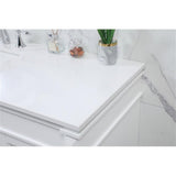 Elegant Decor Indoor Modern Under Sink Bathroom Fixtures Storage Organizer Cabinet 60 Inch Single Bathroom Vanity - White