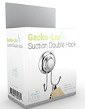 Gecko-Loc Suction Cup Towel Hook For Bathroom Shower Or Kitchen Wall - Loofa, Bath Brush Accessories Hooks Holder Bath Tub Remov