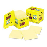 Postit Super Sticky Canary Yellow Notes PAD,4X4, CABINET 12 PK,CA (Pack of3)