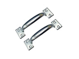 QCAA Door Pull, 6-1/2, Steel, Zinc, 2 Pack, Made in Taiwan