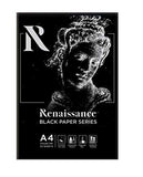 DHA SAIMWALLA LTD Renaissance Black Paper Pad A4 Size 150 GSM with 32 sheets in it used for taking notes, sketching or doing Art