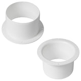 4 Inch Pack of 2 - Duct Connector Flange - Plastic Male End Straight Pipe Coupler for Heating Cooling Ventilation System - Ducti