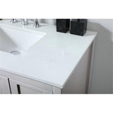 Elegant Decor Theo 32 Zinc Alloy Mdf Single Bathroom Vanity In Gray