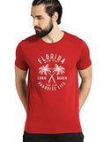 Adro Florida Paradise Life Mens Printed T-Shirt (S, Red)