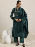 Libas Women'S Velvet Embroidered Kurta Set (48791W_Green Green 3Xl