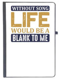 Udnag Ruled Notebook Diary Music | Without Song, [A5 80Pages 80Gsm]
