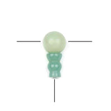 Cherry Blossom Beads Gemstone Mala Guru Bead - Multicolored Amazonite - Three Hole 10mm Round with 7x10mm Tower - Three Sets Per
