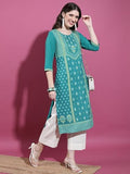 Ketch Women'S Cotton Blend Regular Dress Shirt (Khku000399_Teal Teal. Xl
