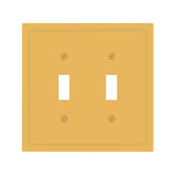 Spshian Mustard Yellow Double Toggle Light Switch Covers Decorative 2 Gang Wall Plate Cover Dual Device Electrical Switch Plate 
