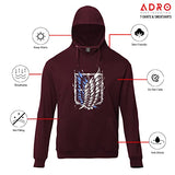 Adro Men'S Cotton Neck Hooded Sweatshirt (H22-2-Winn-Mr_Maroon_M)