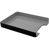 Advantus Fusion Letter Tray, 12 13/16H X 1 3/4W X 10 1/8D, Black/Gray