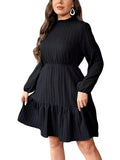 Leriya Fashion Poly Cotton Above The Knee Western Dress For Women (Lf-W.Dress-Wd1254_Black,BlackApparel,XL