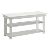 Convenience Concepts Oxford Utility Mudroom Bench with Shelves, White