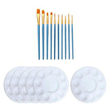 Enakshi 10Pc Artist Paint Brushes Set Acrylic Oil Watercolour Painting Craft Palette