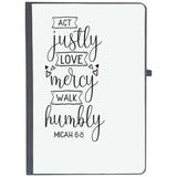 Udnag Ruled Notebook Diary Mercy | Act Justly, [A5 80Pages 80Gsm]