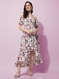 Oomph! Women'S Western & Fusion Wear Midi Dresses For Women Off Shoulder White - Md501,White 2Apparel,M