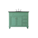 Elegant Decor Otto 42 Contemporary Solid Wood Single Bathroom Vanity In Mint