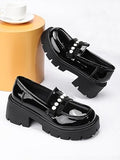 Shoetopia Girls L-Solid Black Dress Shoe - 5 Uk (Girls-L-Solid-Black),Black,5,B0CQK6CLDM