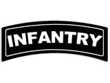 Black Infantry Tab Sticker (U.S. Army Ground Troops Decal Soldier Vinyl for Cars, Trucks, Laptops (2 x 5 inch) U.S. Army License