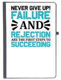 Udnag Ruled Notebook Diary Never Give Up | Never Give Up Copy, [A5 80Pages 80Gsm]