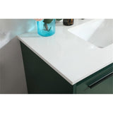 Elegant Decor Roman 36 Aluminum Alloy Mdf Single Bathroom Vanity In Green