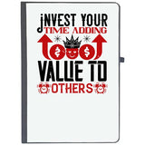 Udnag Ruled Notebook Diary Job | Invest Your Time Adding Value To Others, [A5 80Pages 80Gsm]