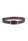 Peter England Men Black Solid Leather Belt