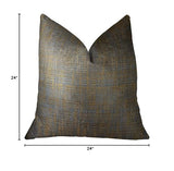Plutus Brands Clonamore Throw Pillow, 24 X 24, Blue/Brown
