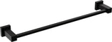 Delta Faucet Velum 18-Inch Single Towel Bar, Black Bathroom Towel Holder, Wall Mounted Towel Rack, Towel Hanger, Matte Black IAO