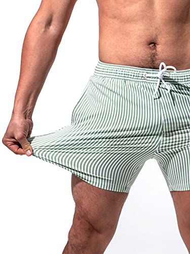 Toplot Regular Fit Stripe Printed Boxer Shorts For Men (Lining-Shorts-5129-Green-M),Green,,B0CJ4TG4HG