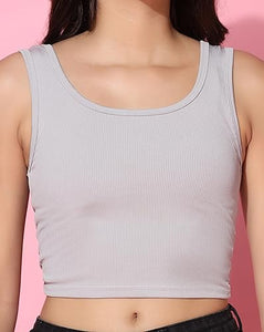 Toplot Women'S Combo Solid Ribbed Scoop Neck Sleeveless Slim Fit Tank Top Pack Of 2 (Combo-5069-Gry-Gry-M),Grey-Grey,,B0CG5JQ1ZP