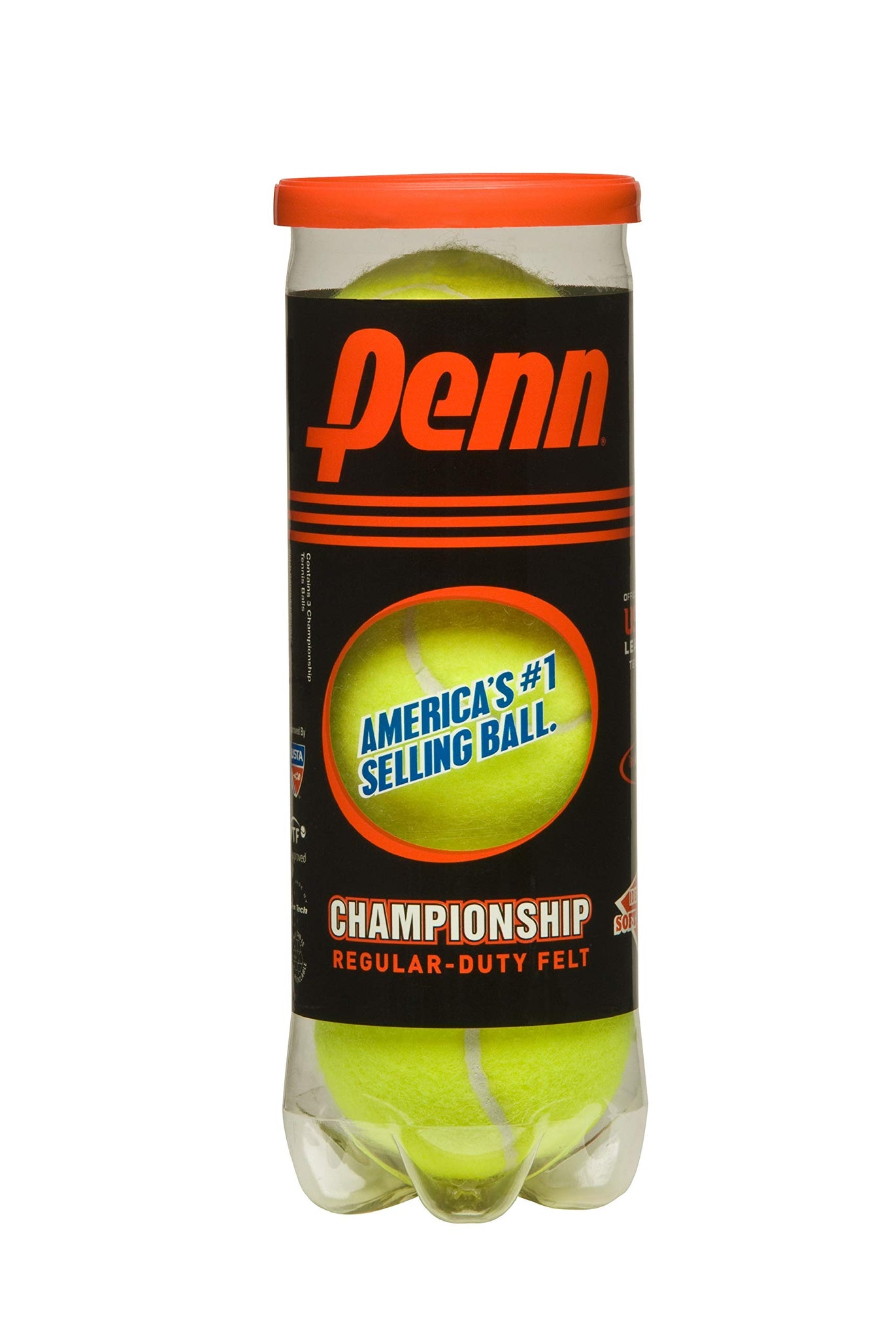 Penn Championship- Regular Duty Felt Pressurized Tennis Balls - 1 Can, 3 Balls,Balls
