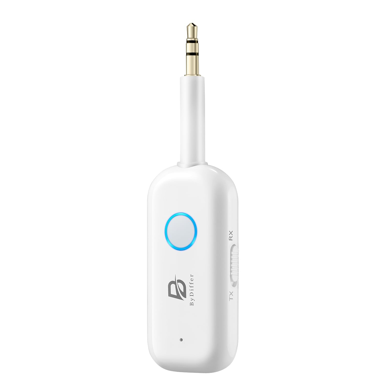 Bluetooth 5.2 Audio Transmitter Receiver for TV to 2 Headphones, ByDiffer Wireless Dual Link 3.5mm Jack AptX Low Latency Aux Blu