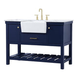 Elegant Decor Clement 48 Aluminum Mdf Single Bathroom Vanity In Blue