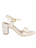 Shoetopia Womens/Girls White Backstrap Solid Block Heels-Eu41,White,8,B09NC1NWTD