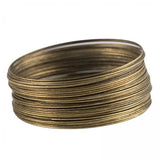 ATORSE 4x50 Loops Jewelry Wire Memory Wire for Jewelry Making DIY for Bracelet Bangle Bronze