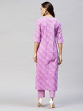 Anni Designer Women'S Cotton Blend Printed Straight Kurta With Pant Pack Of 2 (Combo-Wamurti-Azrak_Multicolor_Small),Multicolour,S,Cotton Blend,ANNI DESIGNER Women's Cotton Blend Printed Straight Kurta with Pant Pack Of 2 (Combo-Wamurti-Azrak),