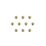 HARFINGTON 10pcs Beads 4mm Stainless Steel 2mm Hole Dia Bead for DIY Crafts, Gold Tone