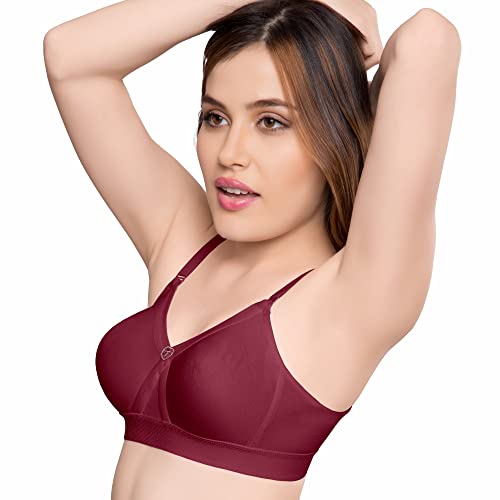 Trylo Women'S Non-Wired Bra (Alpa_Marun_32D),Marun,32,B07YNY4F5X