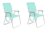 SUNNYFEEL Tall Folding Lawn Beach Chair Lightweight, Portable Sand Chair for Adults Heavy Duty 300 LBS with Cup Holders, Foldabl