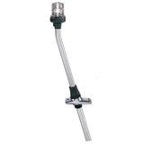 Perko 1311Dp2Chr Telescoping White All-Round Pole Light And Base Combination - 20-1/8 Height, 16 Rake
