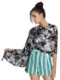 Shiloh Black & Grey Printed Scarf