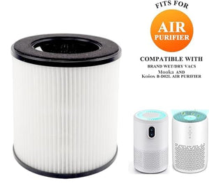 Aliddle B-D02L H13 True HEPA Filter Set, Compatible with Mooka and Koios B-D02L Purifier, 3-in-1 H13 True HEPA Replacement Filte