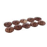 An Sunshine 10 Pcs Coconut Shell Buttons Sewing Scrapbooking Brown Round 2 Holes Natural Wooden Craft Buttons For Diy Sewing, Ga