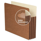 File Pockets, 31/2 Exp, 800 Paper Cap, Letter, Red Rope